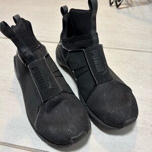 Puma Men's Black Slip-On Sneakers